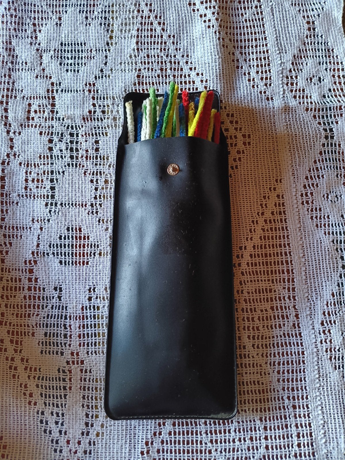 Etui met pijpragers, vintage, Verzamelen, Ophalen of Verzenden, Zo goed als nieuw