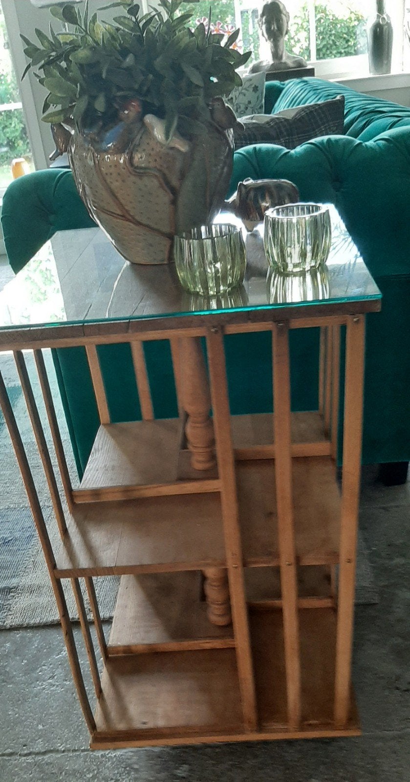 Boekenmolen - Houten Vierkante Boekenrek met Glasplaat, Ophalen, 25 tot 50 cm, 50 tot 100 cm, Minder dan 100 cm
