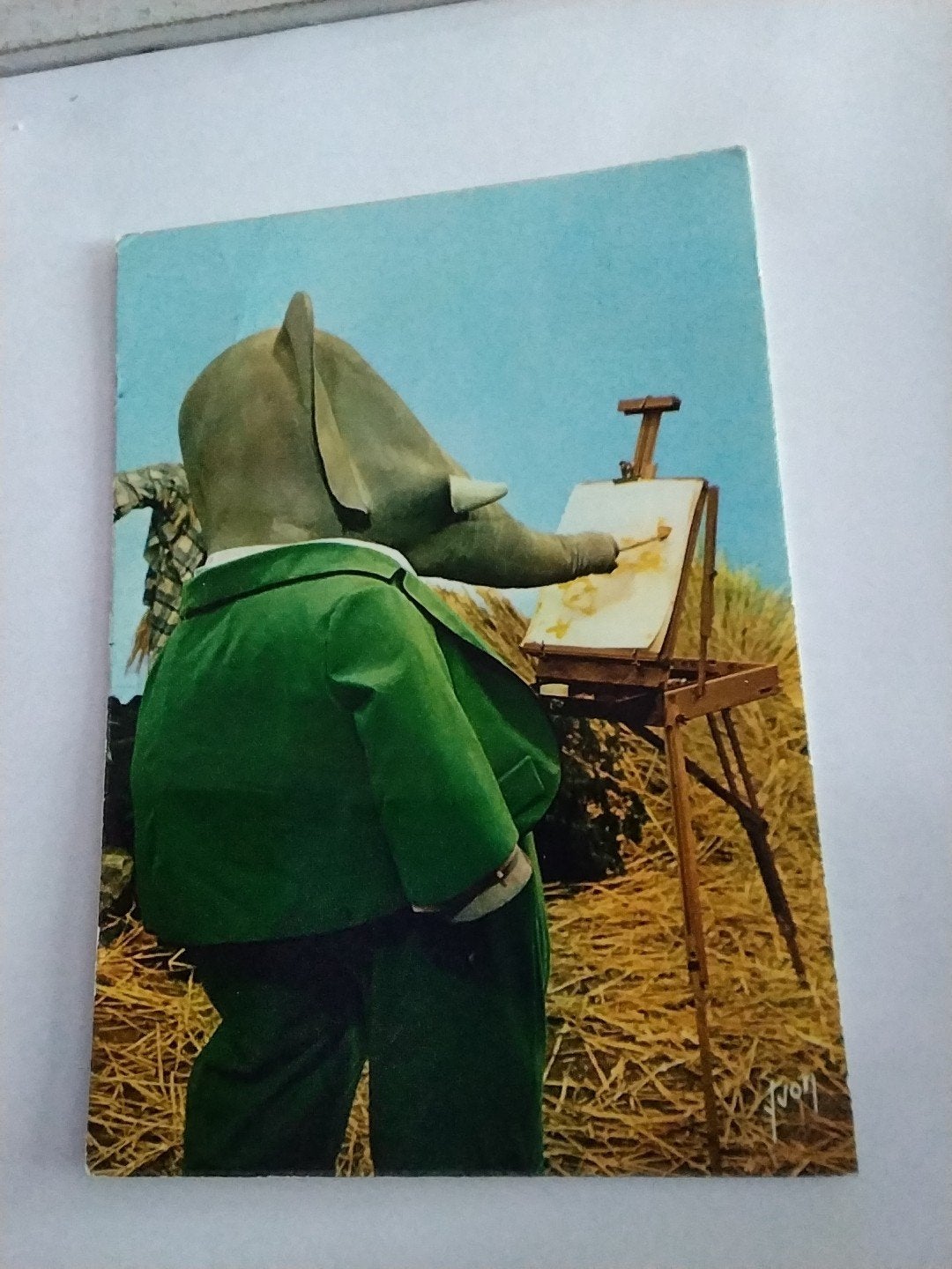Vintage Babar de Olifant Ansichtkaart - Kunstenaar, Ophalen of Verzenden, 1960 tot 1980, Gelopen