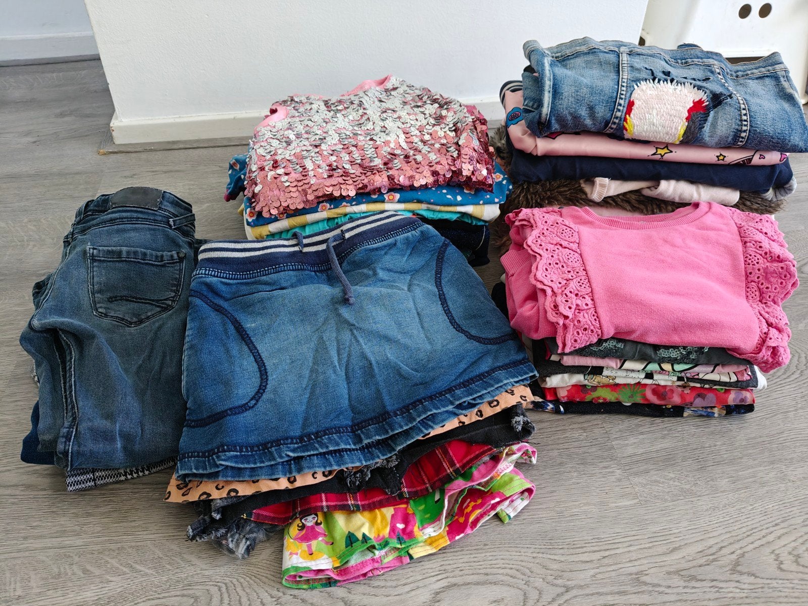 Groot (35 stuks) meisjes kledingpakket maat 122/128, Ophalen, Gebruikt, Maat 128