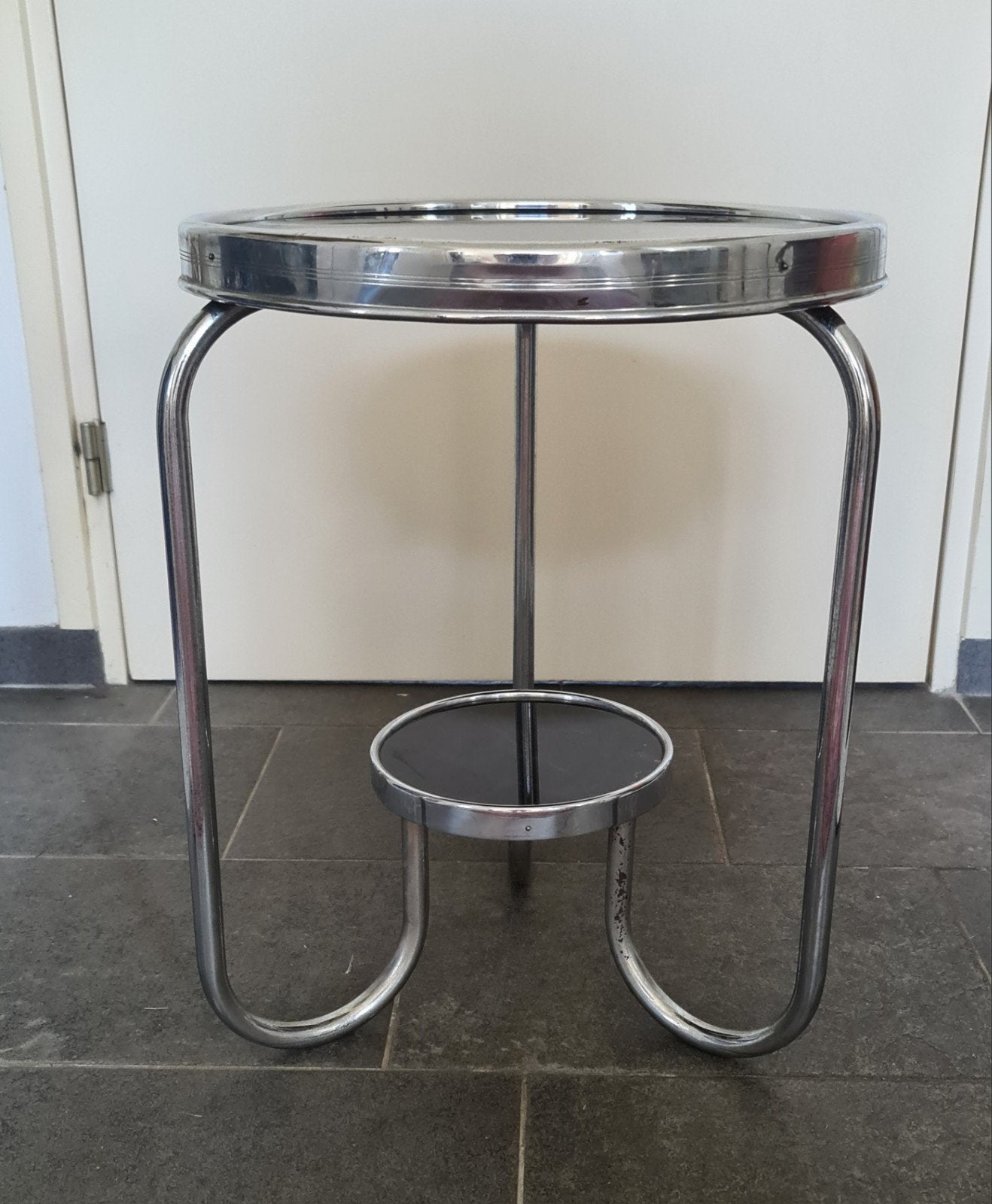 Artdeco Bauhaus-stijl bijzettafel buisframe, Ophalen
