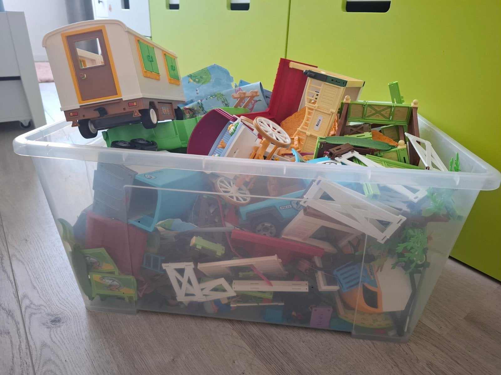Grote partij Playmobil paarden en accessoires, Ophalen, Gebruikt, Country