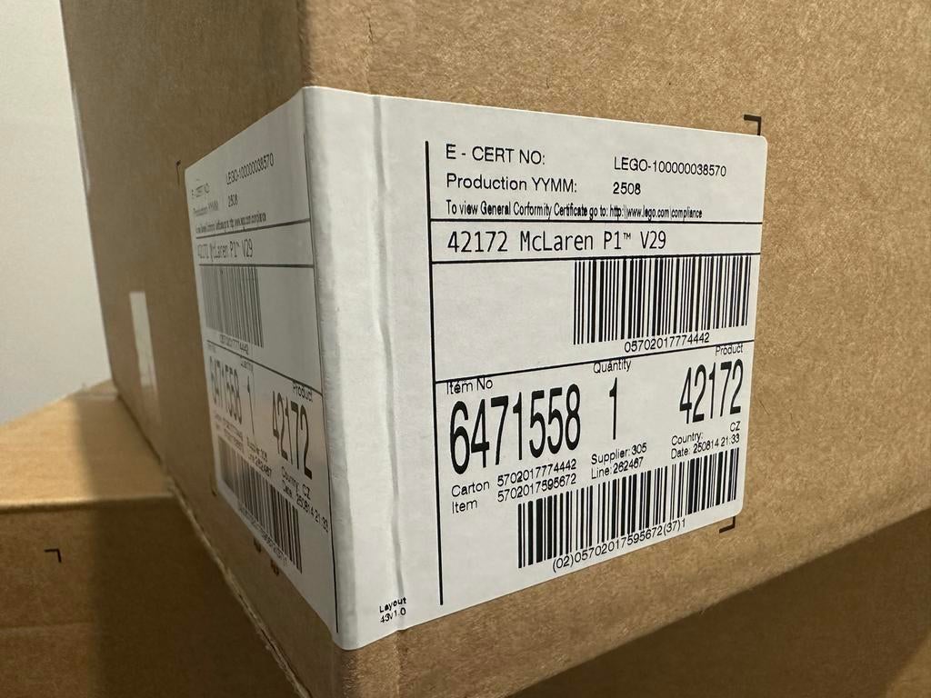 Lego Technic 42172 McLaren P1 Nieuw en verzegeld, Ophalen, Nieuw, Complete set, Lego