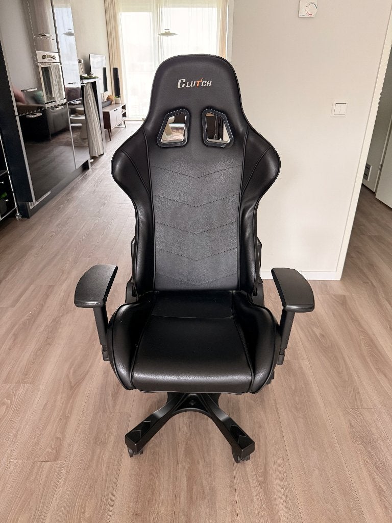Clutch gaming chair, zwart, verstelbaar, in nette staat, Huis en Inrichting, Bureaustoelen, Ophalen, Gaming bureaustoel, Gebruikt