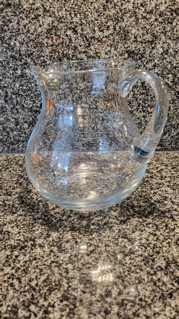 Glazen waterkan, Antiek en Kunst, Antiek | Glas en Kristal, Ophalen of Verzenden