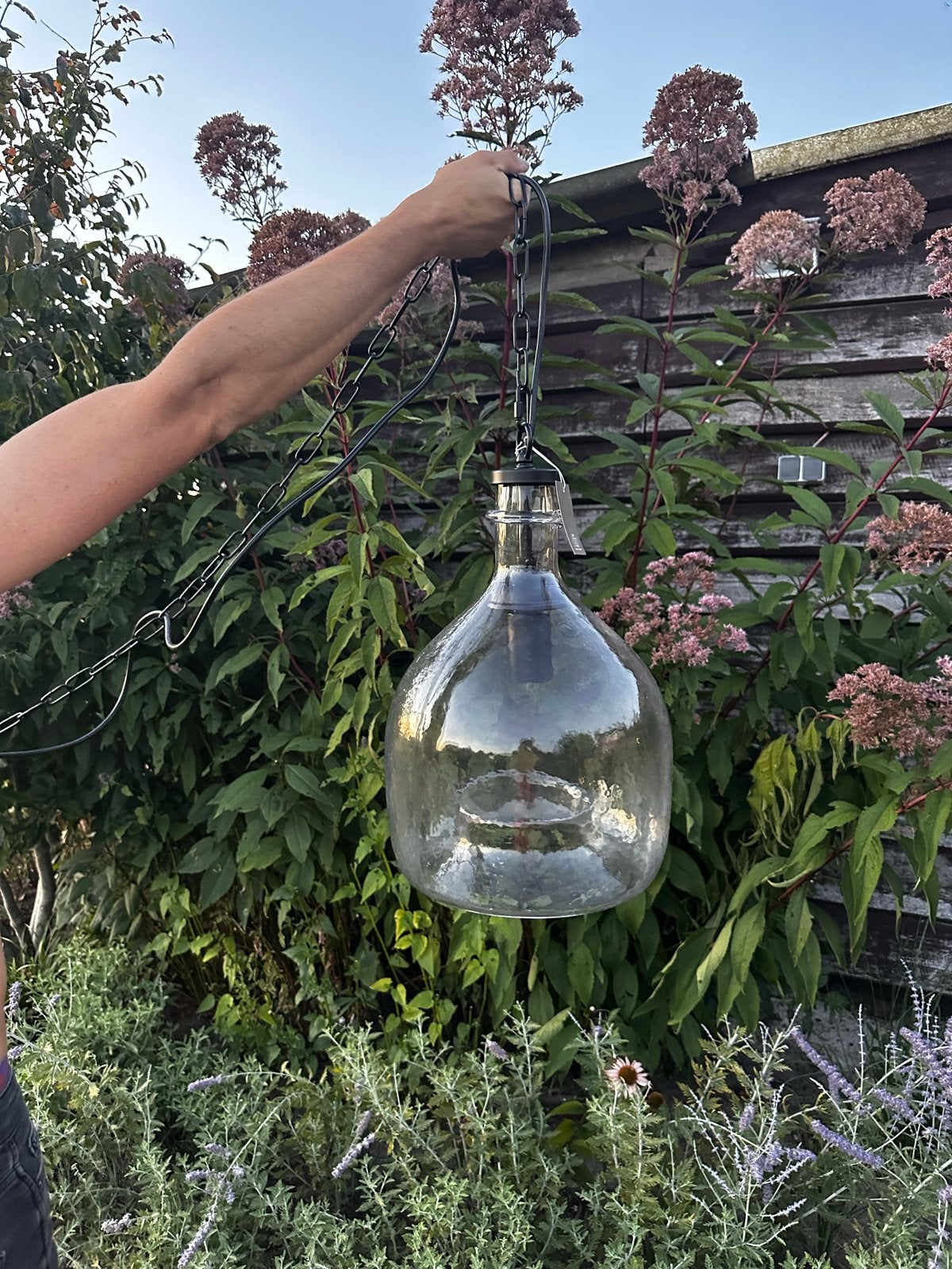 Nieuwe glazen hanglamp - 2 meter kabel, Huis en Inrichting, Ophalen of Verzenden, Nieuw, Glas, E27 (groot)