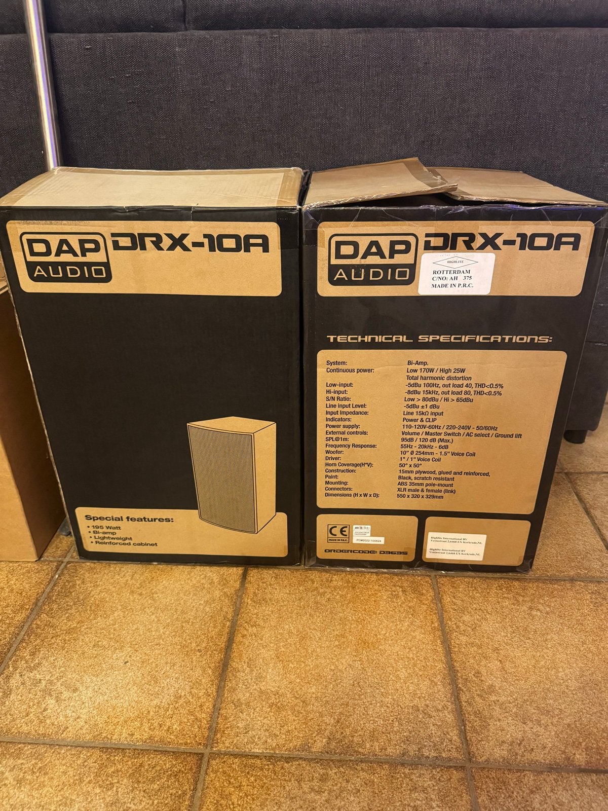 DAP Audio DRX-10A Actieve Luidspreker - Nieuw in Doos, Studiomonitor, Nieuw, Ophalen, 150 watt of meer