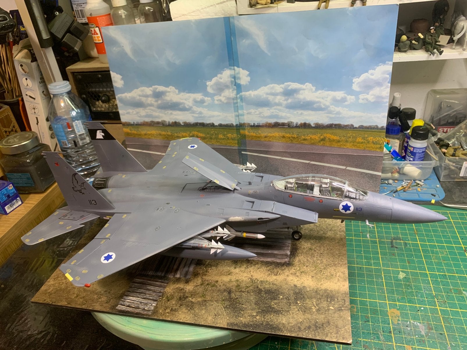 IAF F-15 B/D schaal 1:48 gebouwd, Overige merken, Gebruikt, Ophalen of Verzenden, Groter dan 1:72