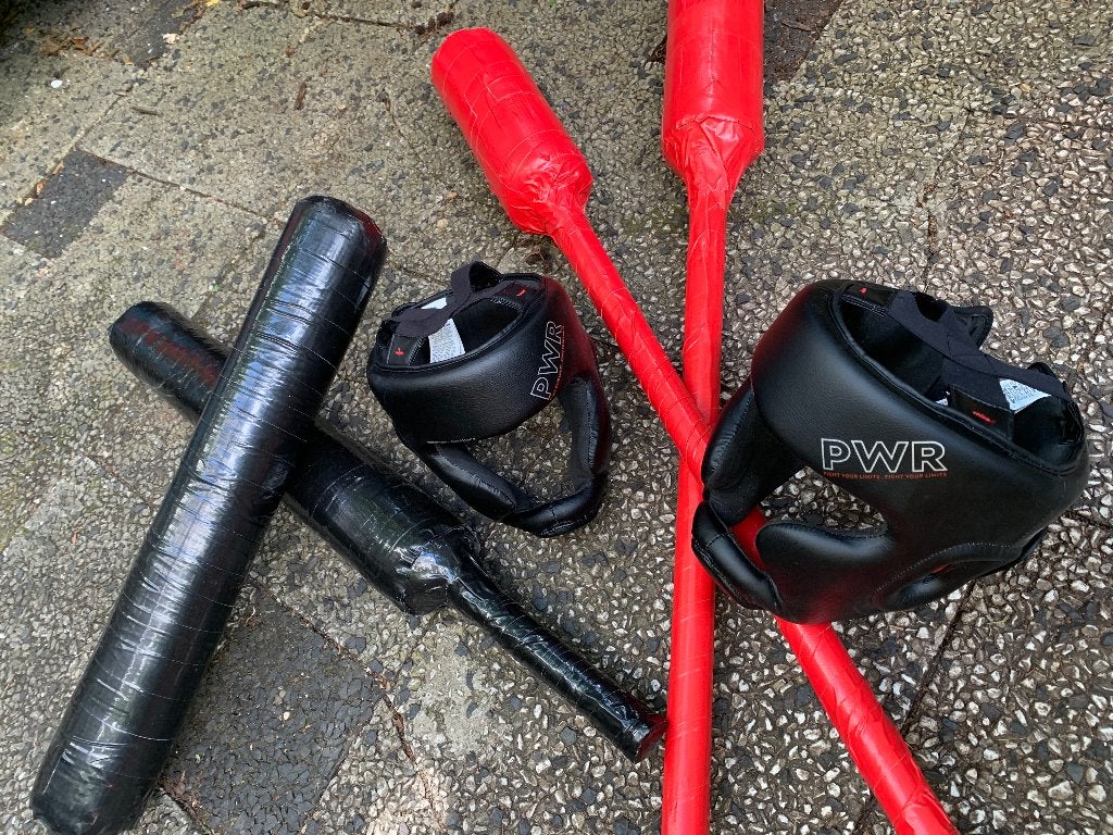 Gladiator Game Wapens (vrijgezellen feest), Ophalen, Gebruikt, Overige, Vechtsportmateriaal