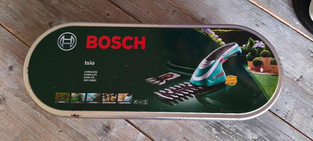 Bosch Accubuxusschaar Isio, Ophalen of Verzenden, Zo goed als nieuw, Elektrisch, BOSCH