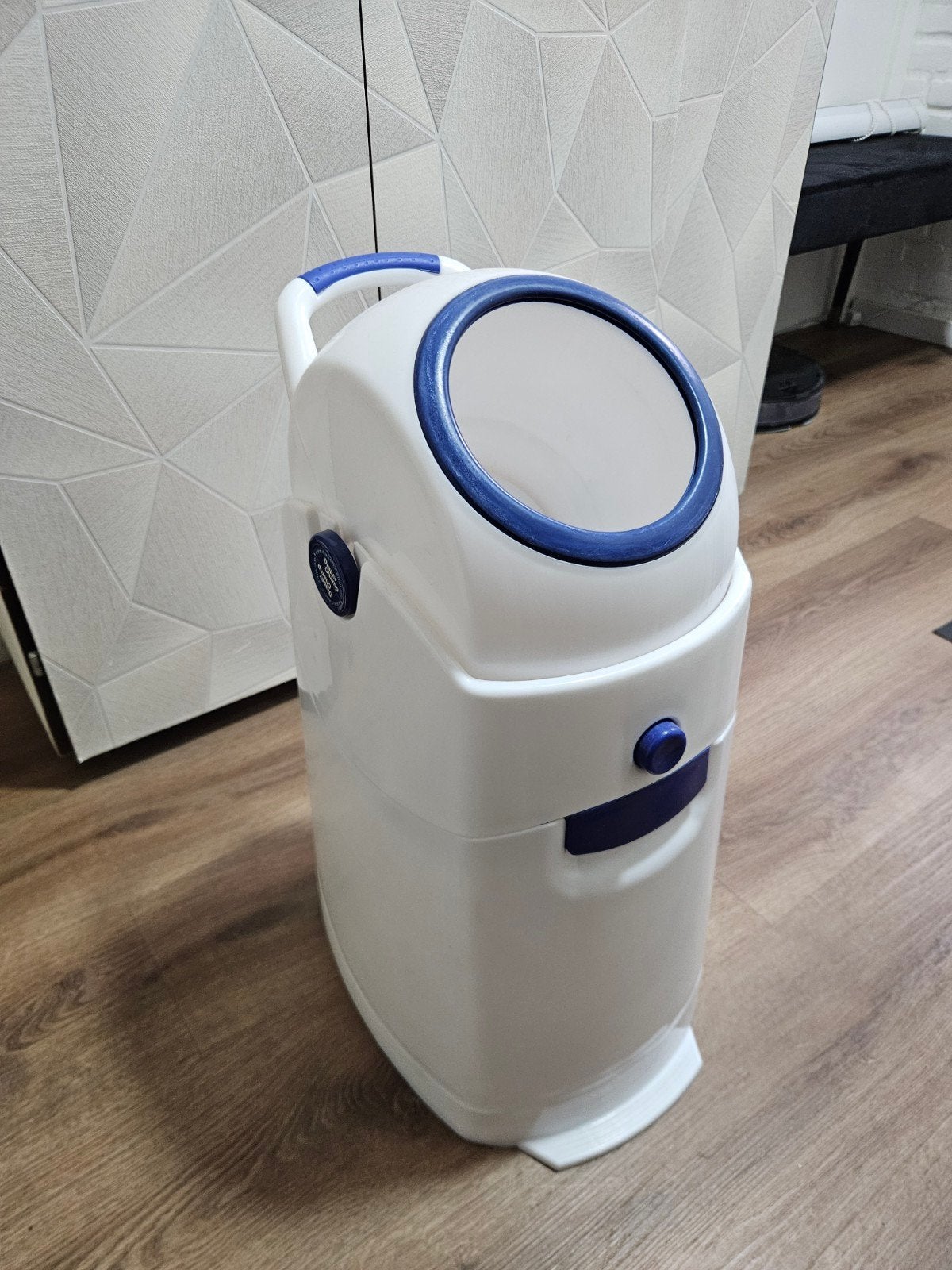DiaperChamp Luieremmer Regular - Wit/Blauw, Ophalen of Verzenden