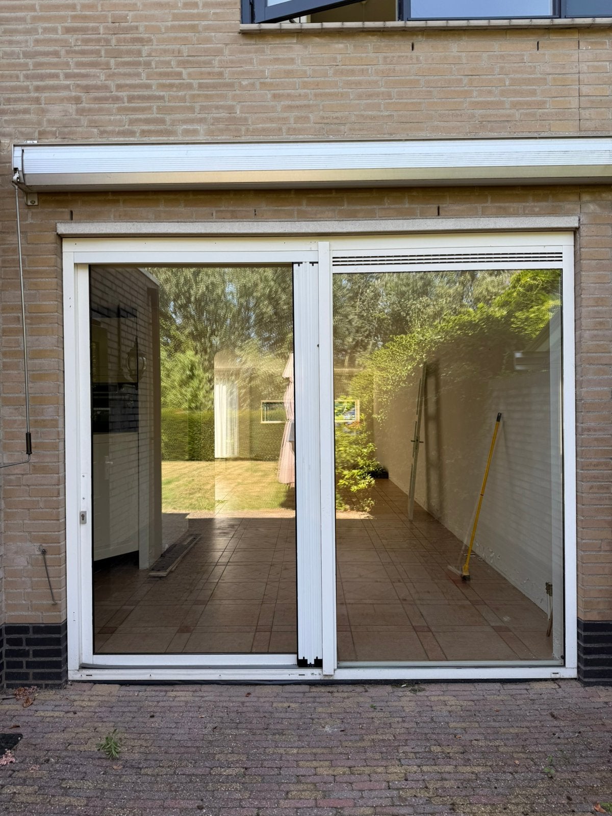 Aluminium Schuifpui 282 x 247 cm wit – incl. glas, Doe-het-zelf en Verbouw, Ophalen, Gebruikt, 225 cm of meer, Aluminium