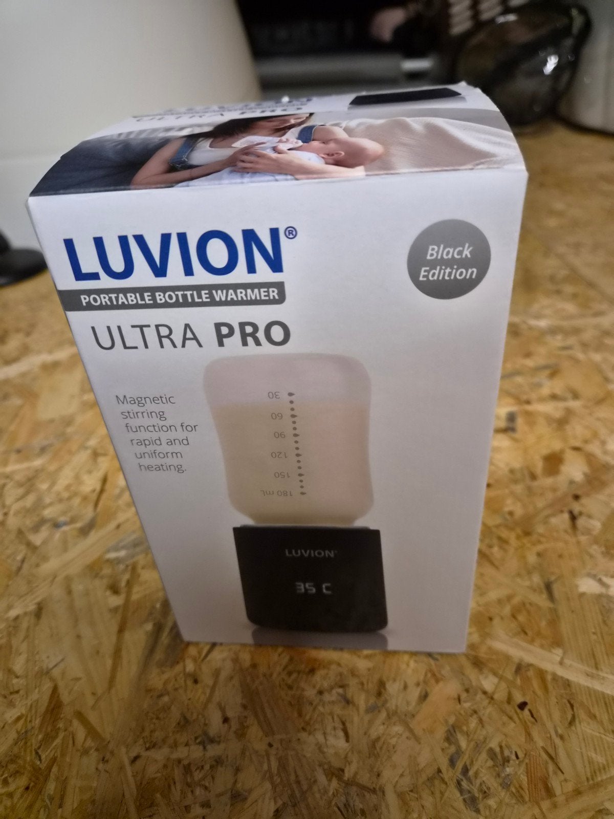 luvion ultra pro flessenwarmer zwart, Flessen- of potjesverwarmer, Luvion, Ophalen of Verzenden, Zo goed als nieuw