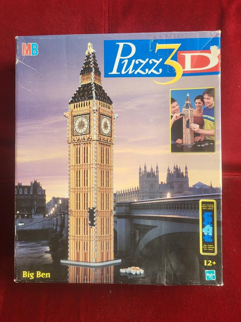 MB Puzz 3D Big Ben, Ophalen of Verzenden, Minder dan 500 stukjes, Rubik's of 3D-puzzel