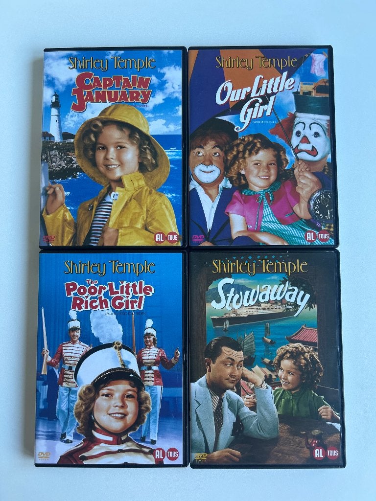 Shirley Temple DVD Collectie - 4 Klassieke Films, Alle leeftijden, Ophalen of Verzenden, 1940 tot 1960, Zo goed als nieuw