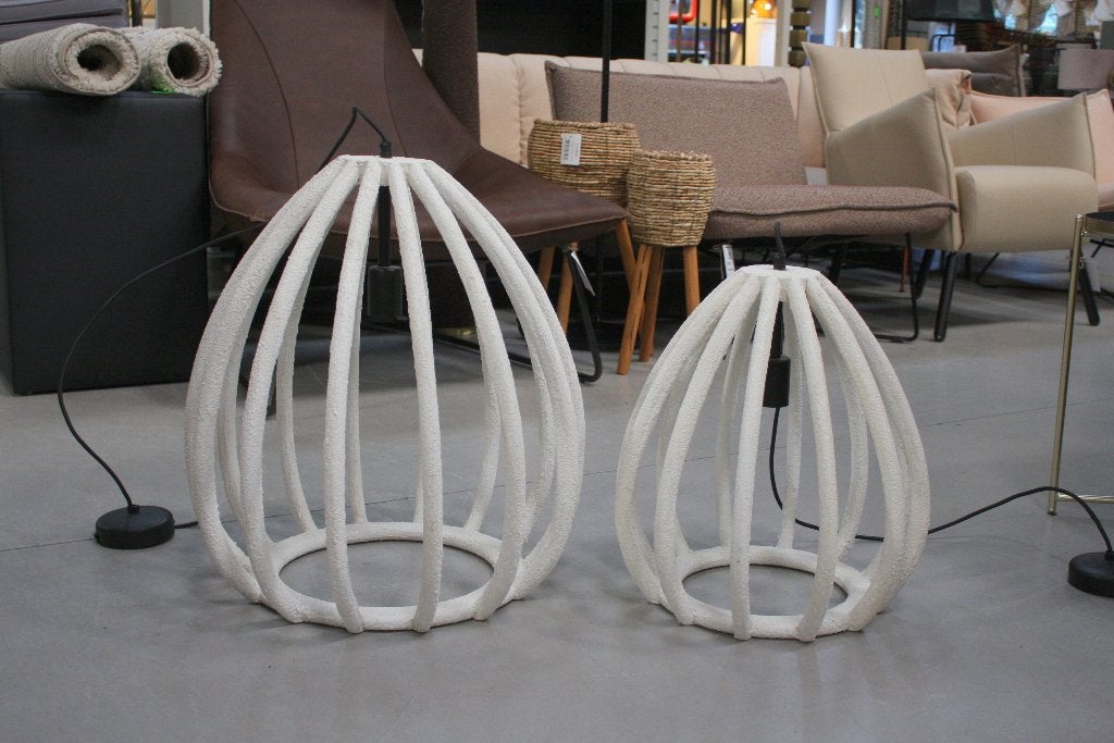 2 x prachtige open hanglamp Barsia beige Light & Living