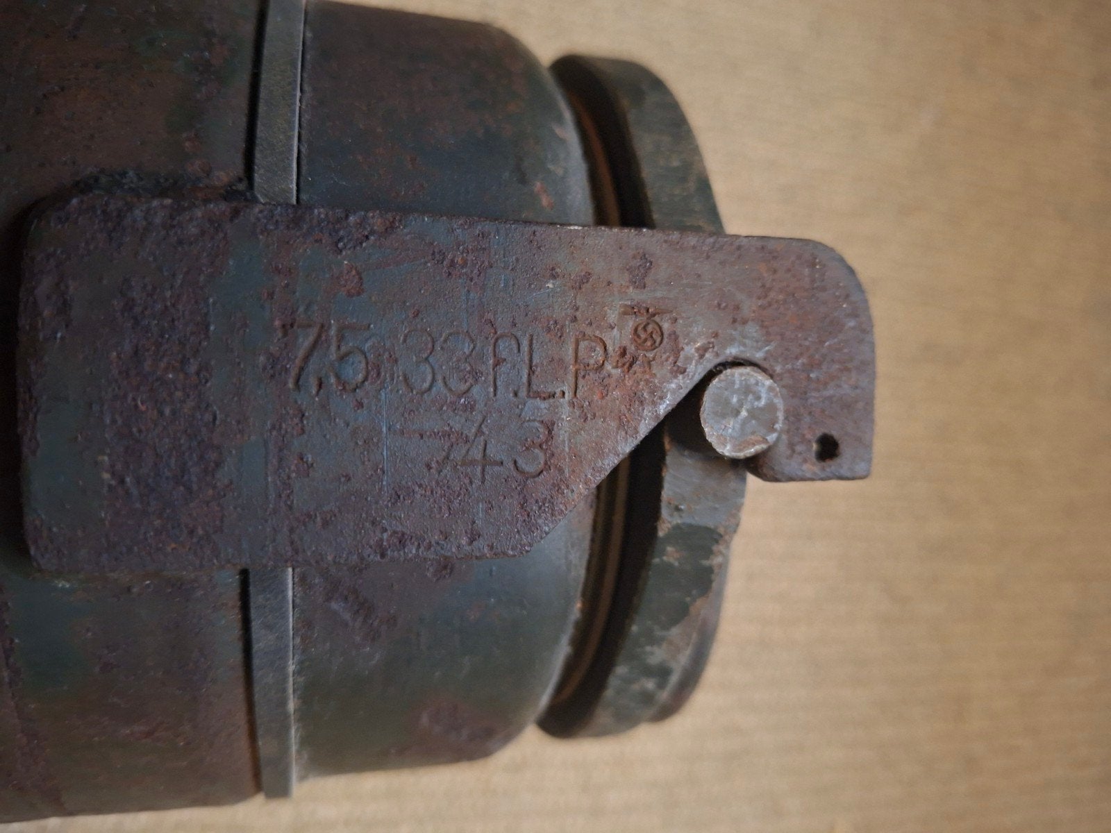 Kriegsmarine 7,5cm L/59 Poolse flak container wo2 duits, Ophalen of Verzenden, Landmacht, Duitsland