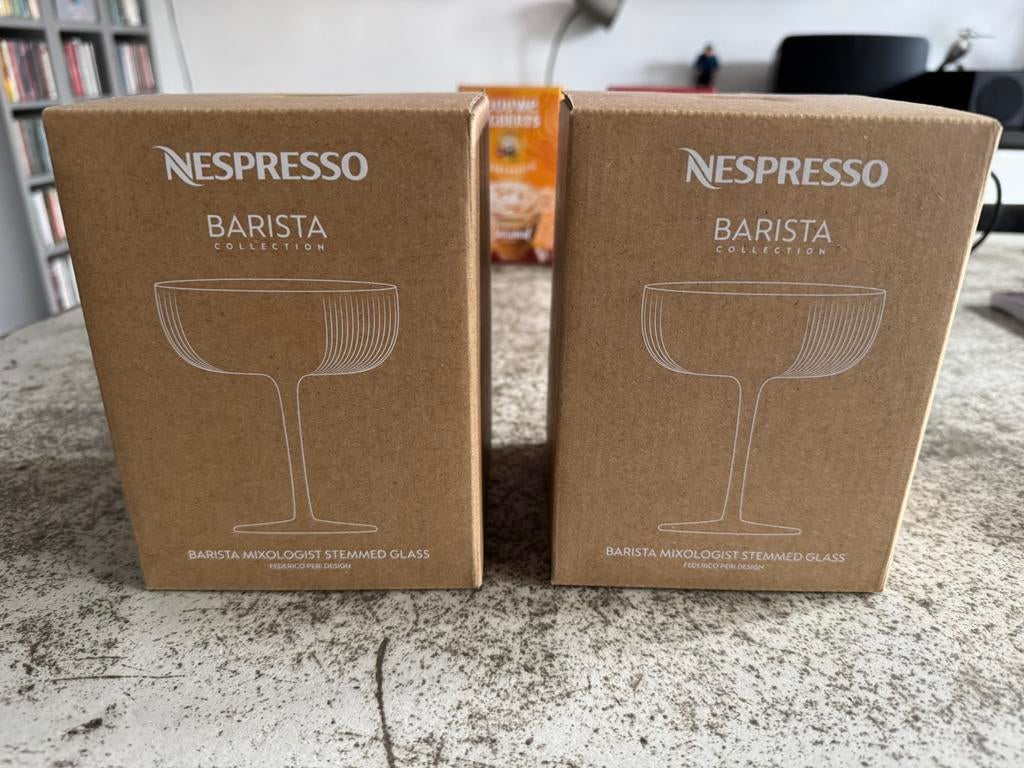 Barista glazen Nespresso (2 x), Ophalen, Nieuw, Nespresso, Barista-accessoire