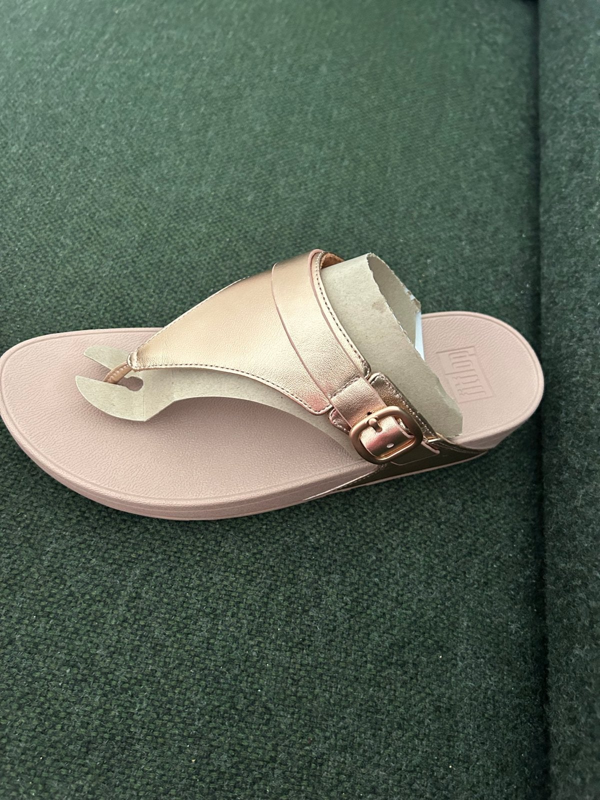 Fitflop Lulu verstelbare leren teenslippers roségoud, Ophalen of Verzenden, Nieuw, Overige kleuren, Slippers