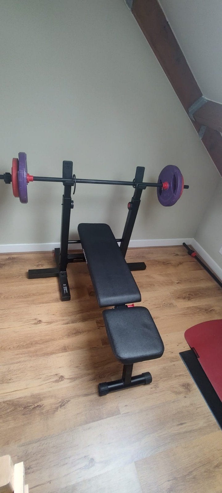 Opklapbare fitnessbank met haltersteunen - Corength, Sport en Fitness, Ophalen, Zo goed als nieuw, Borst, Fitnessbank