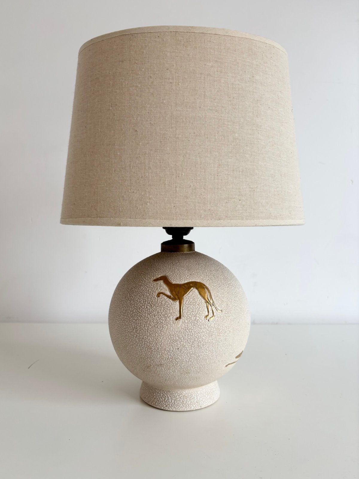 Franse keramische art-deco tafellamp, Louis Fontinelle ‘30, Antiek en Kunst, Antiek | Lampen, Ophalen of Verzenden