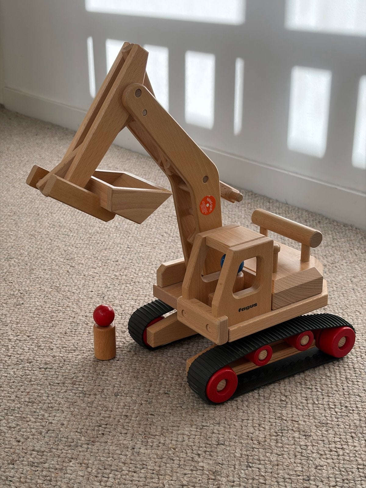 Fagus Houten Graafmachine, Ophalen of Verzenden, Zo goed als nieuw, Rij- of Hobbelspeelgoed