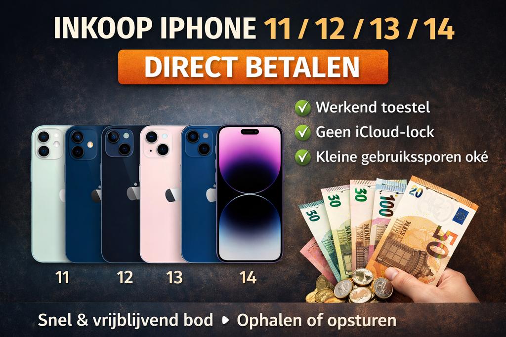 Inkoop iPhone 11, 12, 13, 14 - Directe betaling, Telecommunicatie, Mobiele telefoons | Apple iPhone, Ophalen, Gebruikt, IPhone 11