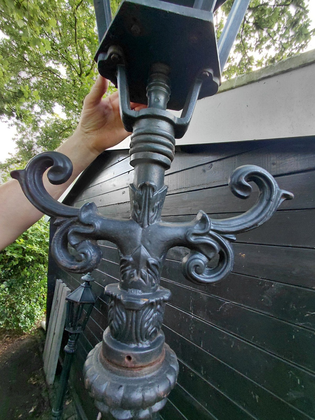 nostalgische buiten lantaarn, Ophalen, Gebruikt, Staande lamp, Netvoeding