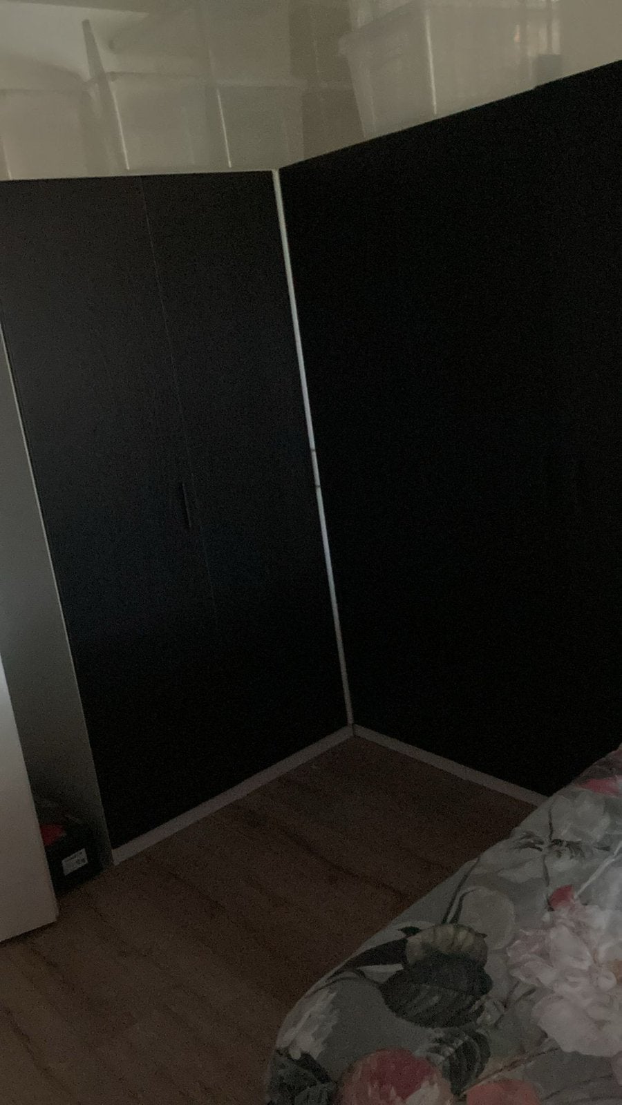 IKEA PAX hoekkast zwart/wit incl. verlichting en lades, Huis en Inrichting, Ophalen, Zo goed als nieuw, 50 tot 75 cm, 200 cm of meer