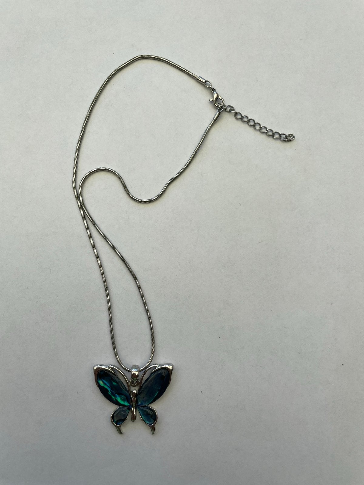 Mooie Michael Hill Vlinderketting met Abalone Schelp, Ophalen of Verzenden, Zo goed als nieuw, Zilver, Overige materialen
