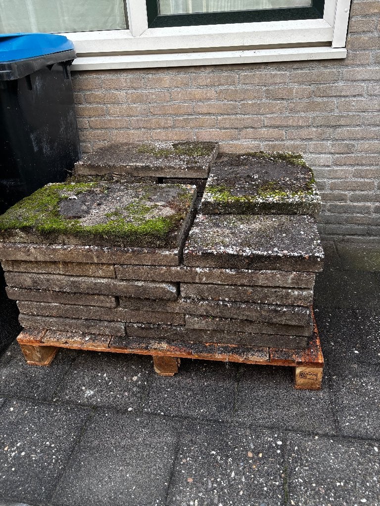 Gratis tuintegels, Ophalen, Gebruikt, 10 m² of meer, Beton