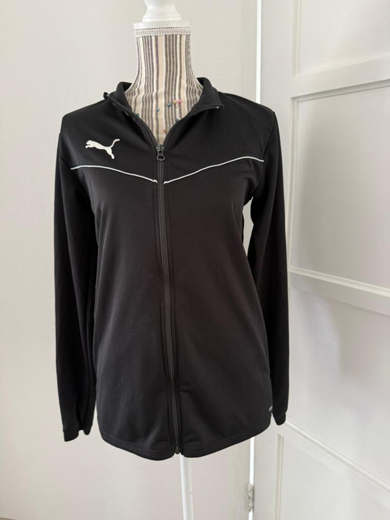Puma sport jasje jas jack maat S zwart wit fitness hardlopen, Zwart, Ophalen of Verzenden, Zo goed als nieuw, Hardlopen of Fietsen