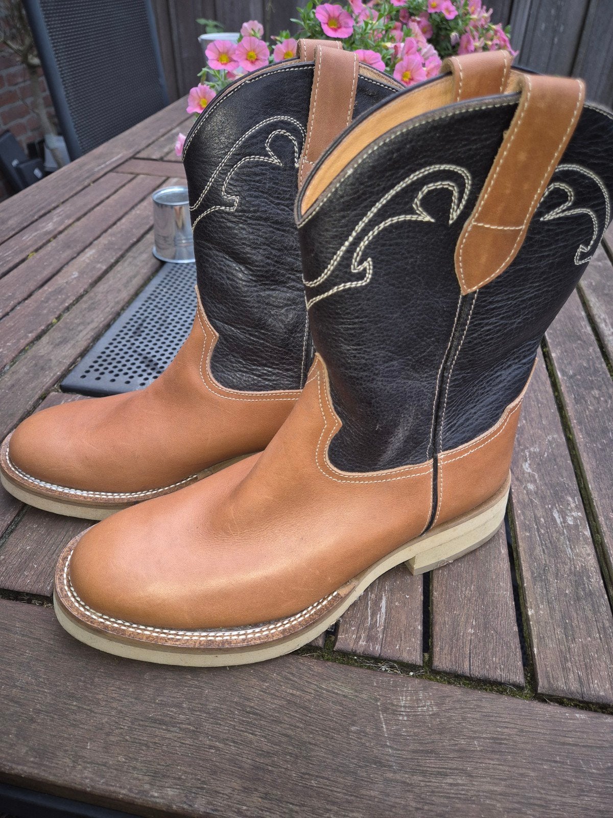 Westernlaarzen leder maat 39, Kleding | Dames, Schoenen, Ophalen of Verzenden, Gedragen, Instappers