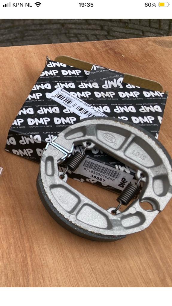 DMP Remschoenen Set Piaggio Scooter - Nieuw, Ophalen of Verzenden, Nieuw
