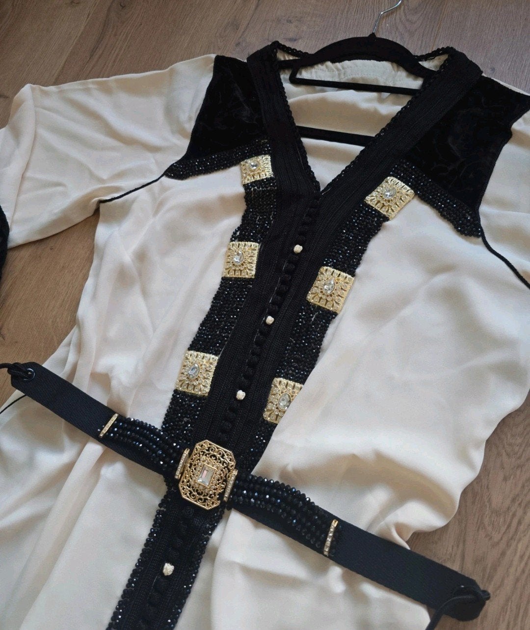Elegante Marokkaanse jurk - Kaftan met riem, Ophalen, Nieuw, Maat 38/40 (M), Onder de knie