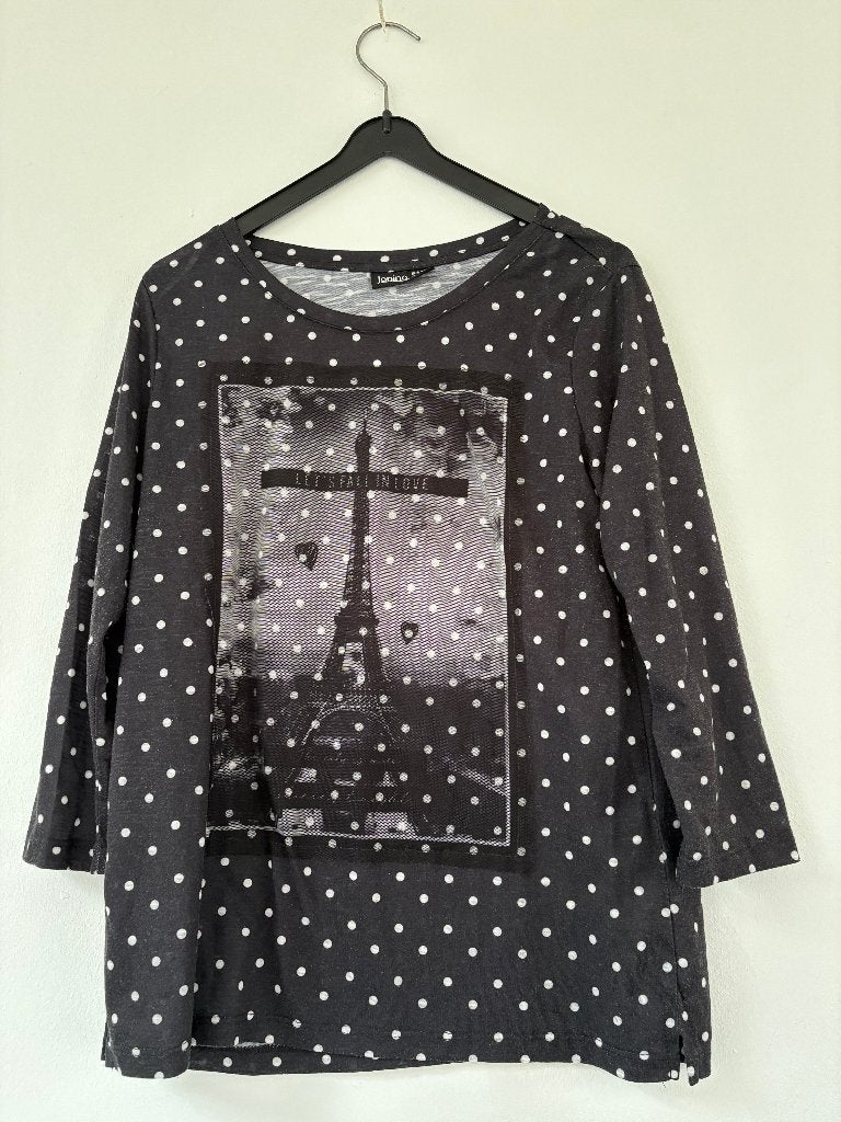 Dames Shirt Janina zwart wit, Kleding | Dames, Zwart, Ophalen of Verzenden, Lange mouw, Maat 36 (S)