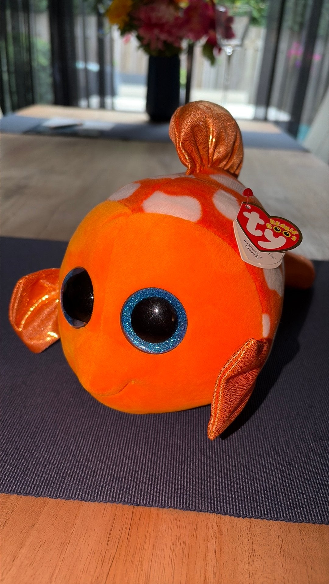 Ty Beanie knuffel Goudvis, Kinderen en Baby's, Oranje, Overige karakters, Overige typen, Nieuw