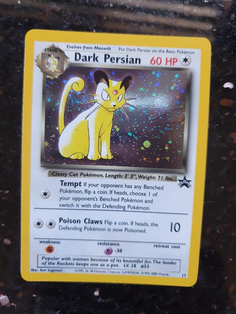 Dark persian 17 holo pokemon kaart, Ophalen of Verzenden, Zo goed als nieuw
