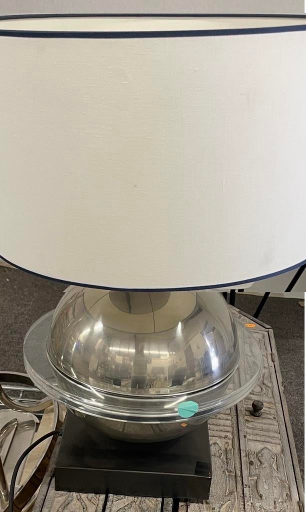 Eichholtz Lamp, chroom met kap, Ophalen of Verzenden, Gebruikt, Metaal, 50 tot 75 cm