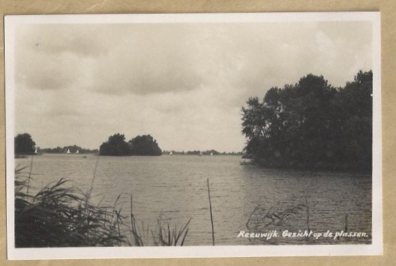 Oude Ansichtkaart Reeuwijk: Gezicht op de Plassen, Verzamelen, Ophalen of Verzenden, Voor 1920, Ongelopen, Zuid-Holland