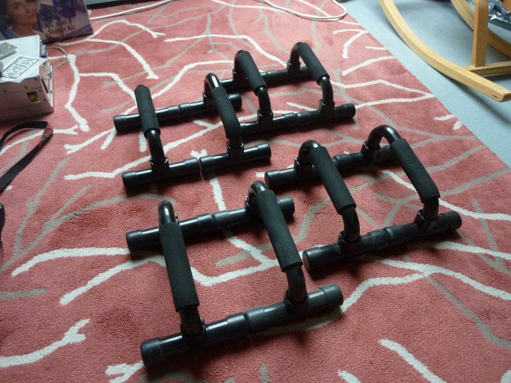 Set Opdruksteunen, Sport en Fitness, Ophalen of Verzenden, Zo goed als nieuw, Buik, Push-up steun