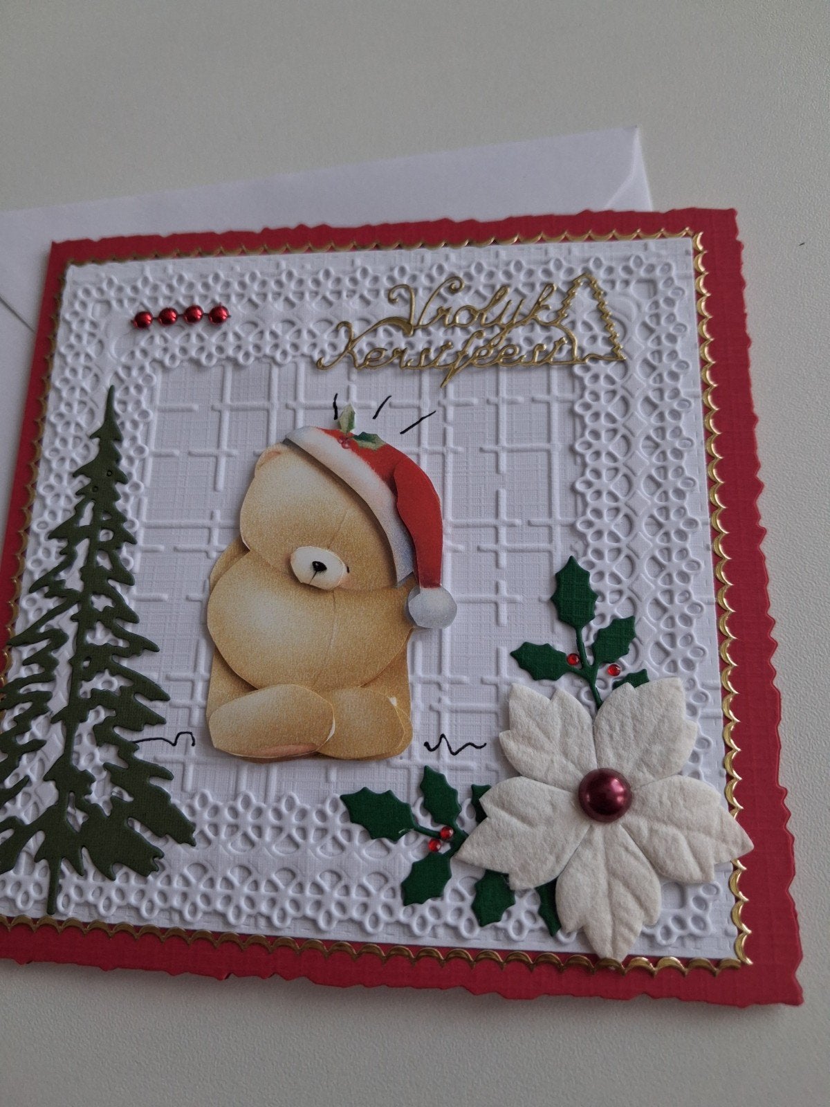 kerstkaart forever friends bloem, Ophalen of Verzenden, Nieuw, Kerst