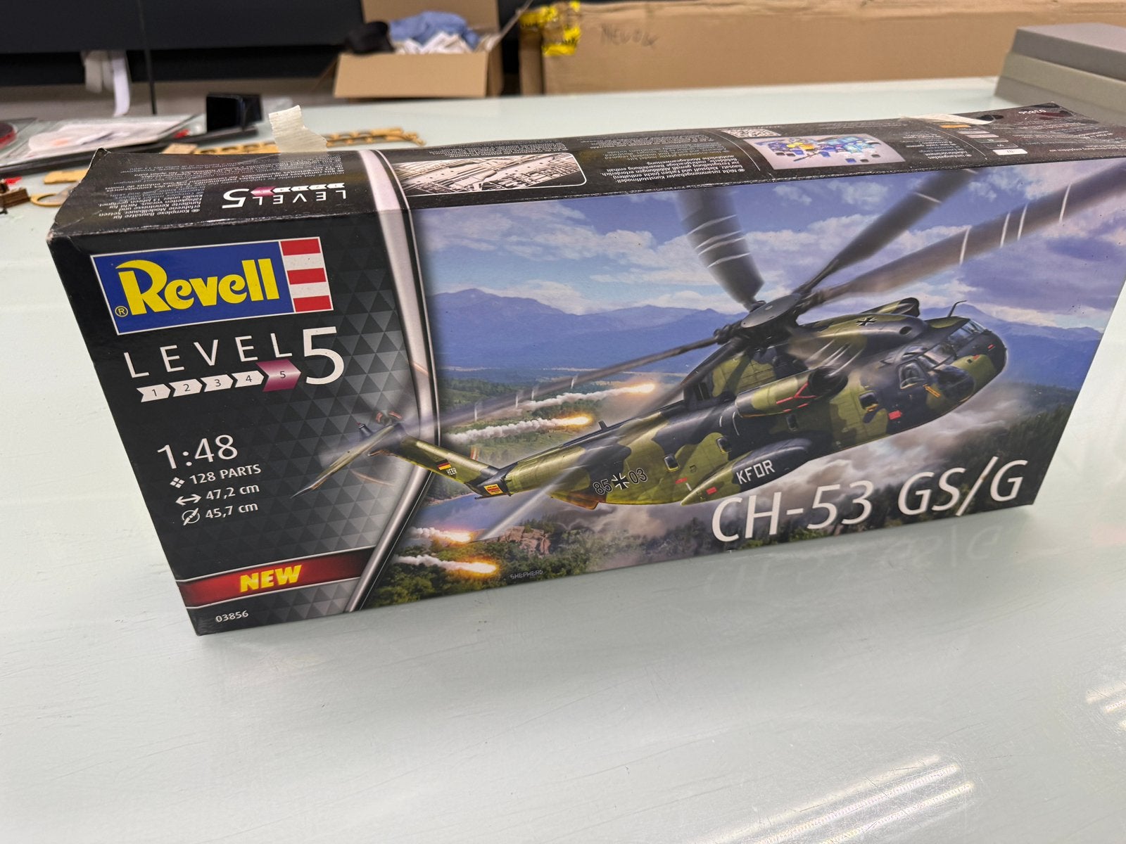 Ch-53 modelbouw helikopter bouwdoos Revel 1/48, Ophalen, Nieuw, Groter dan 1:72, Overige merken