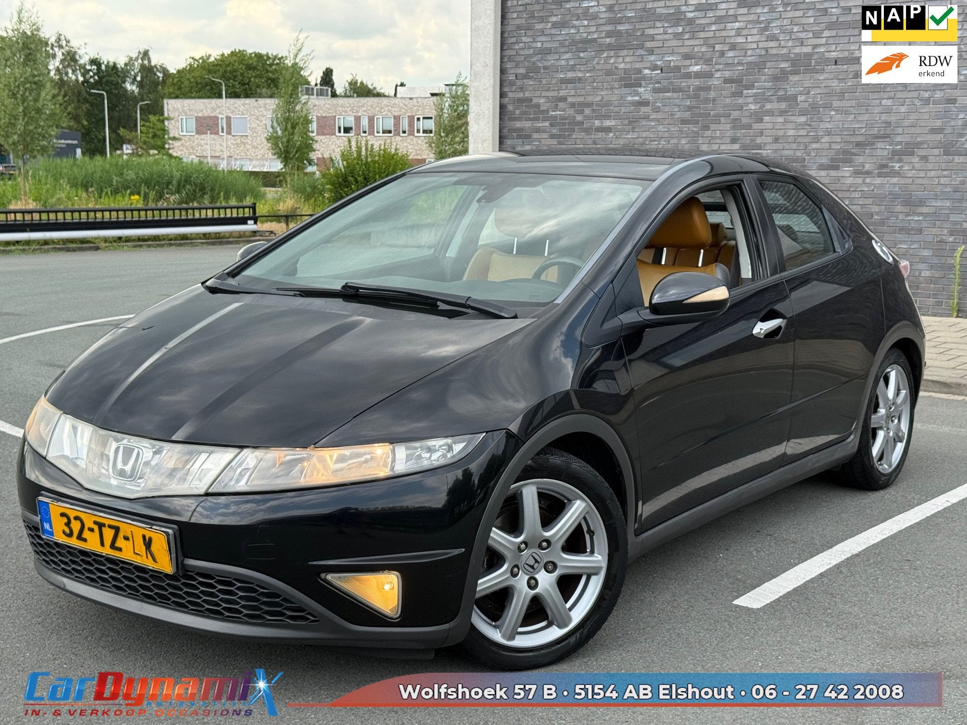 Honda Civic 1.8 Sport | Leder | Recent Onderhoud | Sportief, Auto's, Honda, Voorwielaandrijving, 15 km/l, Gebruikt, 4 cilinders