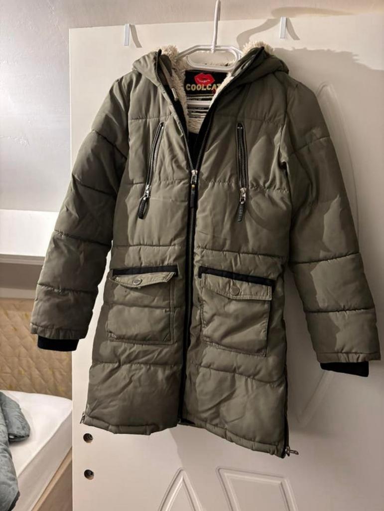 Mooie winterjas Coolcat, Ophalen, Zo goed als nieuw, Maat 34 (XS) of kleiner, Groen