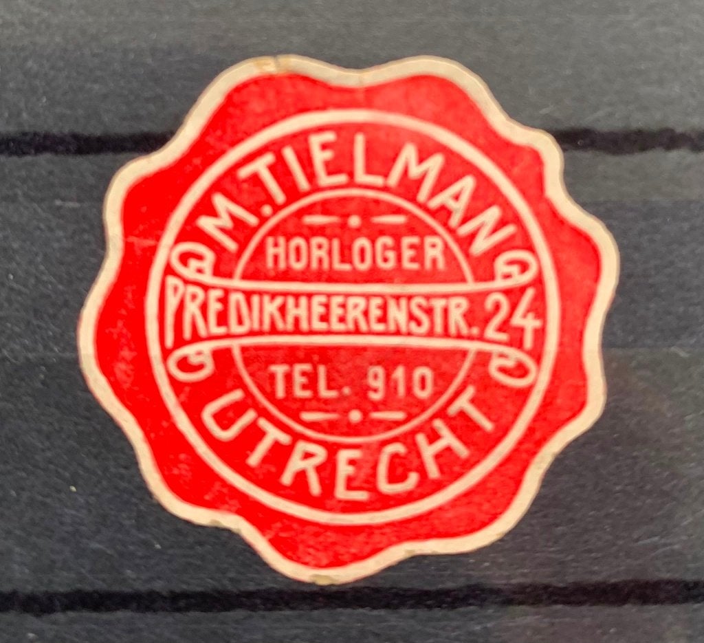 Sluitzegel Utrecht M Tieleman predikheerenstraat, Verzenden, T/m 1940, Gestempeld