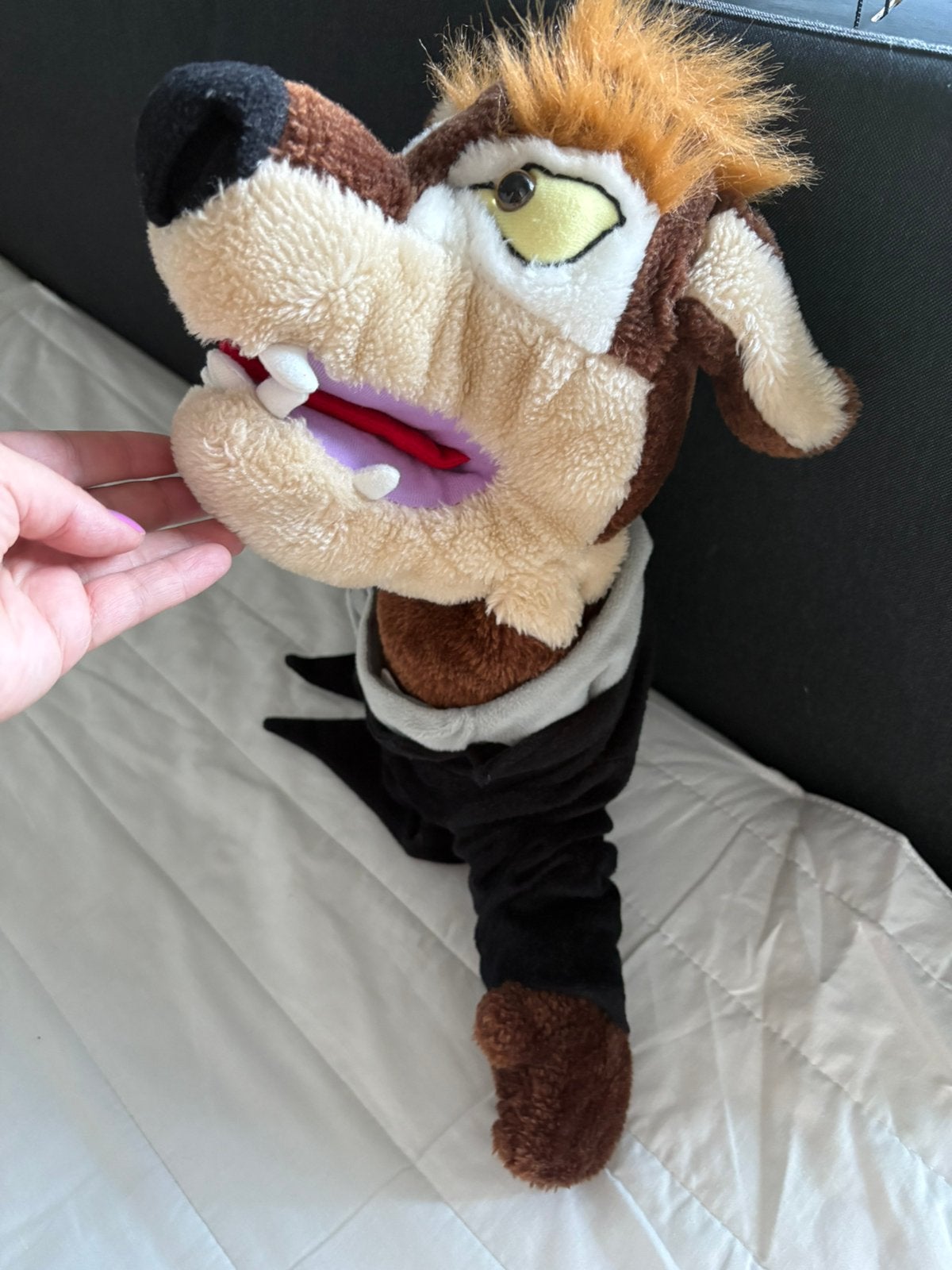 Efteling wolf handpop, Ophalen of Verzenden, Zo goed als nieuw, Beeldje of Poppetje