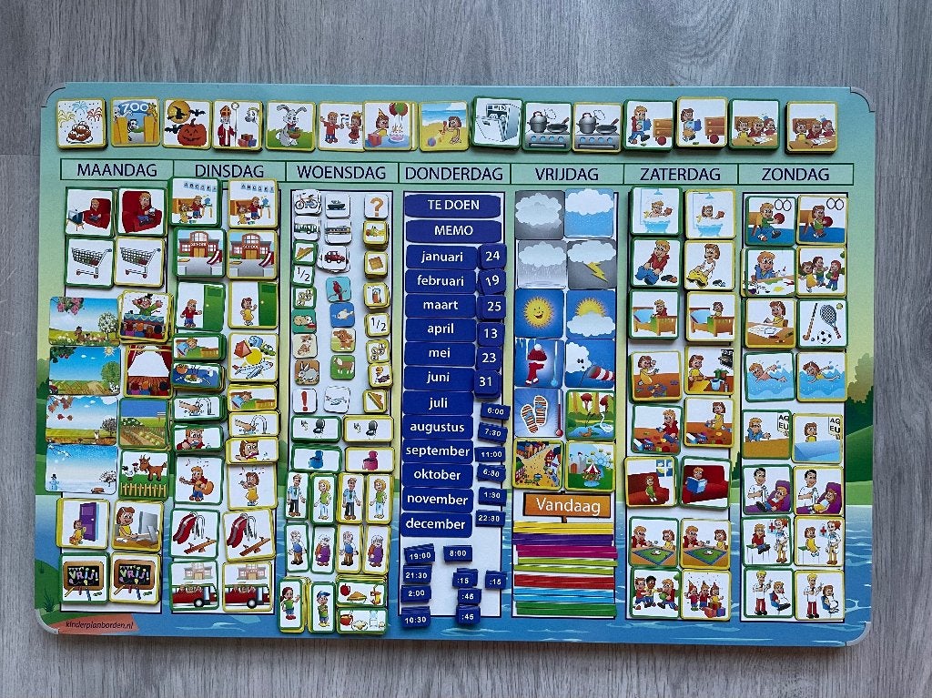 Planbord 40x60cm met verschillende sets magneten, Diversen, Schoolborden, Ophalen, Gebruikt, Whiteboard