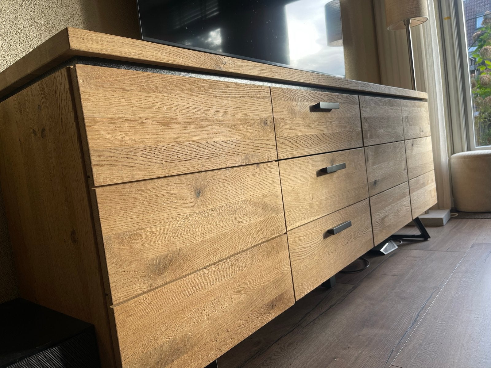 Houten Dressoir met Laden en Deuren - Zo goed als nieuw, Huis en Inrichting, Ophalen, Eikenhout, Met lade(s), Zo goed als nieuw