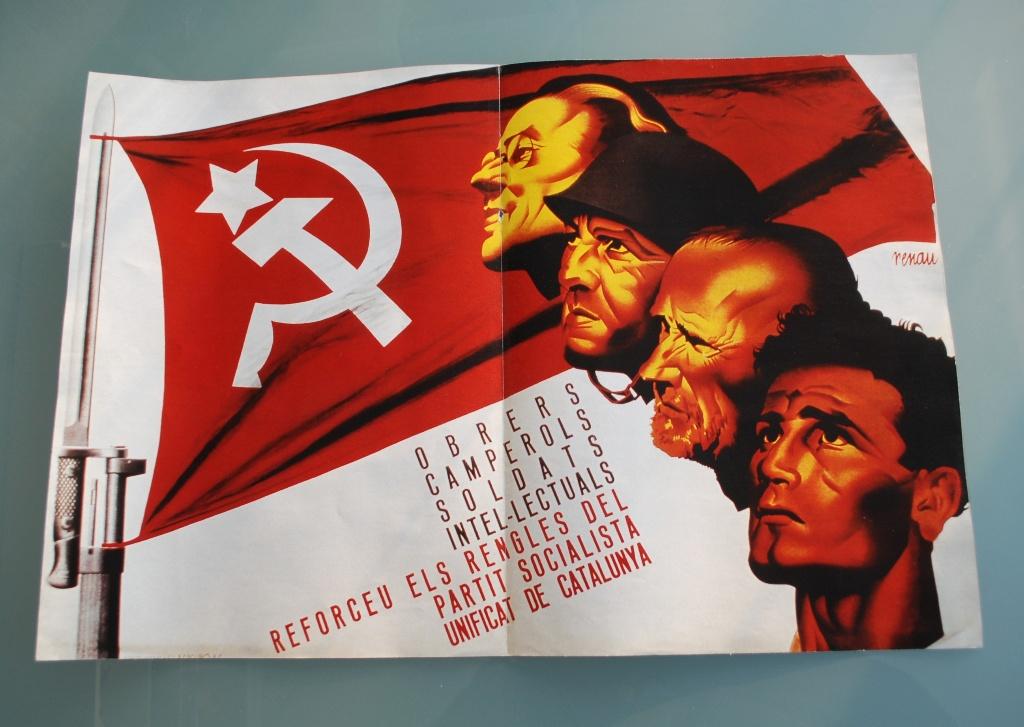 Poster Sovjet Spaanse burger oorlog 1956, Ophalen of Verzenden